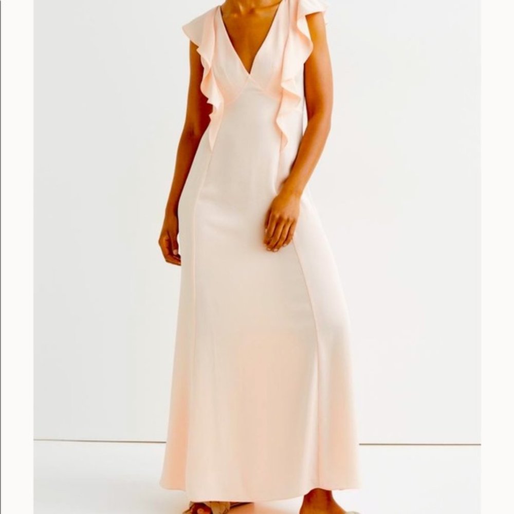 H&M flounce sleeve maxi dress